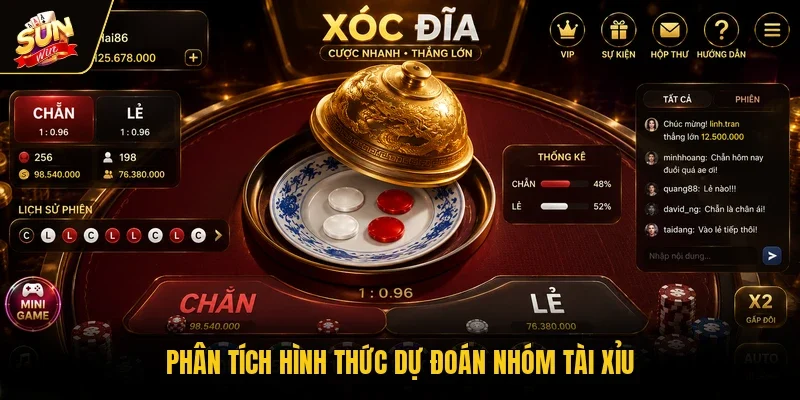 Phân tích hình thức dự đoán nhóm tài xỉu